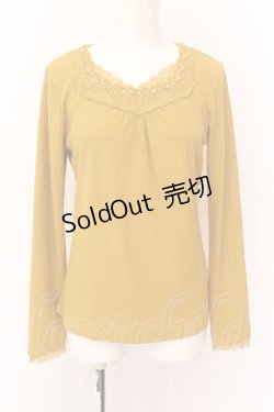 画像1: axes femme / レース組み合わせリブインナー L カラシ O-25-02-23-011-AX-TO-OW-OS