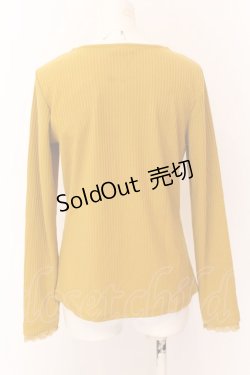 画像3: axes femme / レース組み合わせリブインナー L カラシ O-25-02-23-011-AX-TO-OW-OS