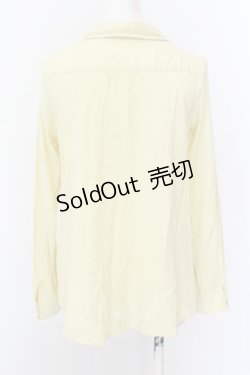 画像3: axes femme /デコルテレース切り替えブラウス M イエロー O-25-02-23-012-AX-BL-OW-OS