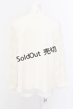 画像2: axes femme / ギャザー袖切替トップス M キナリ O-25-02-23-019-AX-TO-OW-OS