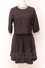 画像1: 【SALE】EATME / 配色ストライプワンピース F ネイビー系 O-25-02-23-028-LO-OP-OW-ZT078 (1)