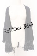 axes femme / 裾レーストッパーカーデ M 紺 O-25-02-23-034-AX-TO-SZ-OS