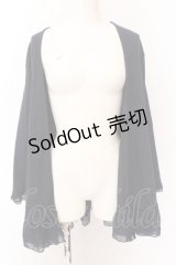 axes femme / 裾レーストッパーカーデ M 紺 O-25-02-23-034-AX-TO-SZ-OS