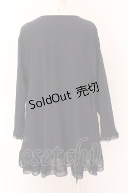 画像2: axes femme / 裾レーストッパーカーデ M 紺 O-25-02-23-034-AX-TO-SZ-OS