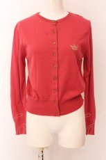 画像1: 【SALE】Jane Marple / クラウンエンブロイダリーのカーディガン（2017年） M 濃ピンク O-25-02-23-038-JM-TO-IG-ZT466 (1)