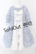 Angelic Pretty / Little Houseワンピース  ブルー×シロ O-25-02-24-027-AP-OP-IG-OS