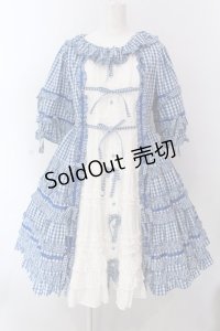 Angelic Pretty / Little Houseワンピース  ブルー×シロ O-25-02-24-027-AP-OP-IG-OS