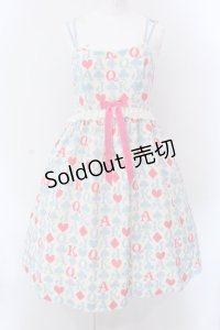 Shirley Temple / トランプ総柄プリントベビードール（Ladies） F アイボリー×サックス O-25-02-24-035-ET-OP-OW-OS