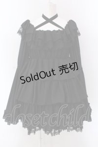 Vallee lys / Coquelicot dress ショート丈  ブラック O-25-02-24-039-EL-OP-OW-OS