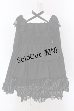 画像1: Vallee lys / Coquelicot dress ショート丈  ブラック O-25-02-24-039-EL-OP-OW-OS