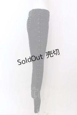画像2: ATELIER BOZ / レースアップロングパンツ  ブラック O-25-02-24-001-EL-PA-OW-ZI