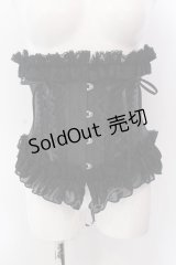 MR corset / ダブルボーンジャガードショートコルセット  ブラック O-25-02-24-049-PU-TO-OW-OS