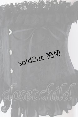 画像2: MR corset / ダブルボーンジャガードショートコルセット  ブラック O-25-02-24-049-PU-TO-OW-OS