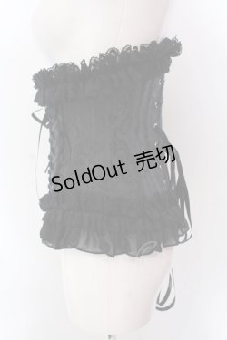 画像3: MR corset / ダブルボーンジャガードショートコルセット  ブラック O-25-02-24-049-PU-TO-OW-OS