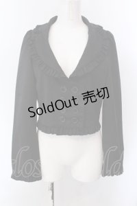 BPN / フリルハート襟ジャケット M ブラック O-25-02-24-054-GO-JA-IG-OS
