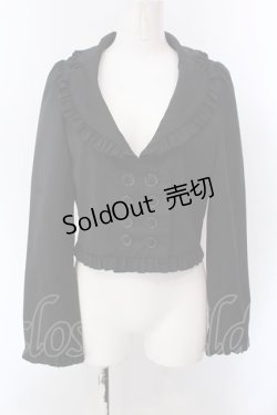 画像1: BPN / フリルハート襟ジャケット M ブラック O-25-02-24-054-GO-JA-IG-OS