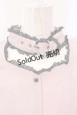 画像2: Rojita / ハートバックルラッフルフリルブラウス  ピンク×クロ O-25-02-24-075-LO-BL-IG-OS