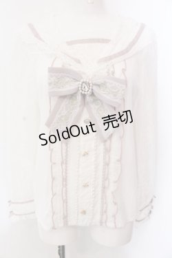 画像1: LIZ LISA / レースセーラーブラウス  シロ×ピンク O-25-02-24-077-LO-BL-IG-OS