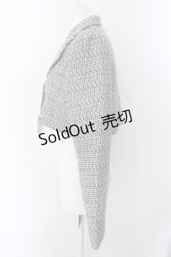 画像2: DearMyLoveRose / ツイードショートジャケット L シロ×クロ O-25-02-24-088-EL-JA-IG-OS