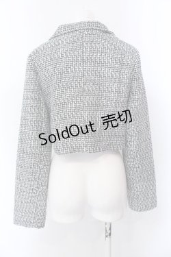 画像3: DearMyLoveRose / ツイードショートジャケット L シロ×クロ O-25-02-24-088-EL-JA-IG-OS