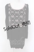 Millor TOKYO / MLモノグラムニットミニワンピ L ブラック×ピンク O-25-02-24-090-LO-OP-IG-OS