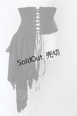 画像1: Sheglit / レザーリストレイントコルセット M ブラック O-25-02-24-092-EL-TO-IG-OS