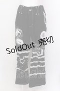 DimMoire / Deco Denim Pants　デニムパンツ M ブラック×ホワイト O-25-02-24-002-GO-PA-OW-ZI