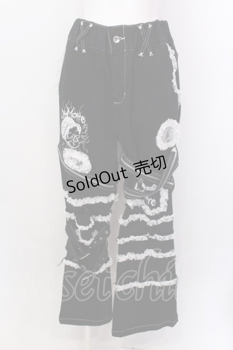 画像1: DimMoire / Deco Denim Pants　デニムパンツ M ブラック×ホワイト O-25-02-24-002-GO-PA-OW-ZI (1)