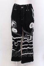 画像1: DimMoire / Deco Denim Pants　デニムパンツ M ブラック×ホワイト O-25-02-24-002-GO-PA-OW-ZI (1)