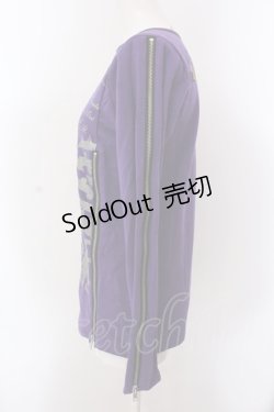 画像3: ALGONQUINS / ラメスカルptジップカットソー  パープル O-25-02-24-098-AL-TO-IG-OS