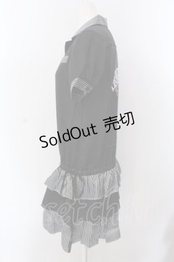 画像2: ALGONQUINS / フリルティアードシャツワンピース  ブラック O-25-02-24-102-AL-OP-IG-OS