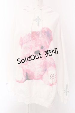 画像1: TRAVAS TOKYO / FURRY BEARプルオーバーパーカー F ホワイト O-25-02-24-016-PU-TO-YM-OS