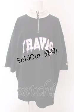 画像1: TRAVAS TOKYO / Logo half zip Tシャツ F ブラック O-25-02-24-017-PU-TO-YM-OS
