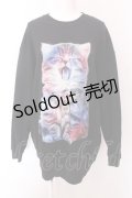 TRAVAS TOKYO / Glutton cat L/S　カットソー F ブラック O-25-02-24-018-PU-TO-YM-ZI