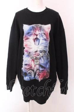 画像1: TRAVAS TOKYO / Glutton cat L/S　カットソー F ブラック O-25-02-24-018-PU-TO-YM-ZI