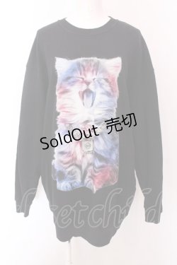 画像1: TRAVAS TOKYO / Glutton cat L/S　カットソー F ブラック O-25-02-24-018-PU-TO-YM-ZI