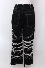 画像5: DimMoire / Deco Denim Pants　デニムパンツ M ブラック×ホワイト O-25-02-24-002-GO-PA-OW-ZI (5)