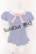 Angelic Pretty / Lovelyギンガムリボンカットソー  ブル0ー O-25-02-25-024-AP-TO-IG-OS