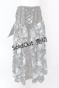 Qutie Frash / リボン袴コルセット  ブラック O-25-02-25-025-QU-SK-OW-ZY