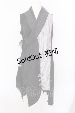 画像1: Qutie Frash / チャイナインナーチュニック  ブラック×シルバー O-25-02-25-027-QU-TO-OW-ZY