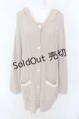 axes femme / バイカラーニットコーディガン F キャメル O-25-02-25-028-AX-TO-OW-OS