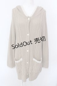 axes femme / バイカラーニットコーディガン F キャメル O-25-02-25-028-AX-TO-OW-OS
