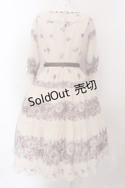 画像6: Innocent World / アンティークパンジーシフォンドレス M アイボリー O-25-02-25-003-IW-OP-IG-OS