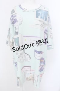 TRAVAS TOKYO / 昇華TEE（Vapor wave 総柄）Tシャツ F ライトグリーン O-25-02-25-037-PU-TO-OW-OS