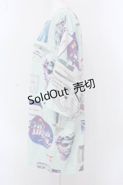 画像2: TRAVAS TOKYO / 昇華TEE（Vapor wave 総柄）Tシャツ F ライトグリーン O-25-02-25-037-PU-TO-OW-OS