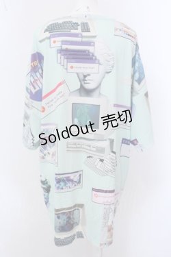 画像3: TRAVAS TOKYO / 昇華TEE（Vapor wave 総柄）Tシャツ F ライトグリーン O-25-02-25-037-PU-TO-OW-OS