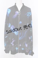 TRAVAS TOKYO / 総柄シフォンブルゾン F ブラック O-25-02-25-039-PU-JA-OW-ZI