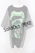 TRAVAS TOKYO / ボーダー切換え半袖カットソー F ブラック×ホワイト O-25-02-25-041-PU-TO-OW-OS