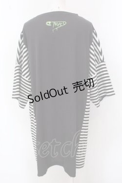 画像3: TRAVAS TOKYO / ボーダー切換え半袖カットソー F ブラック×ホワイト O-25-02-25-041-PU-TO-OW-OS