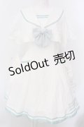 Amavel / CYBER CATS セーラーワンピース  ホワイト×ミント O-25-02-25-043-CA-OP-IG-OS